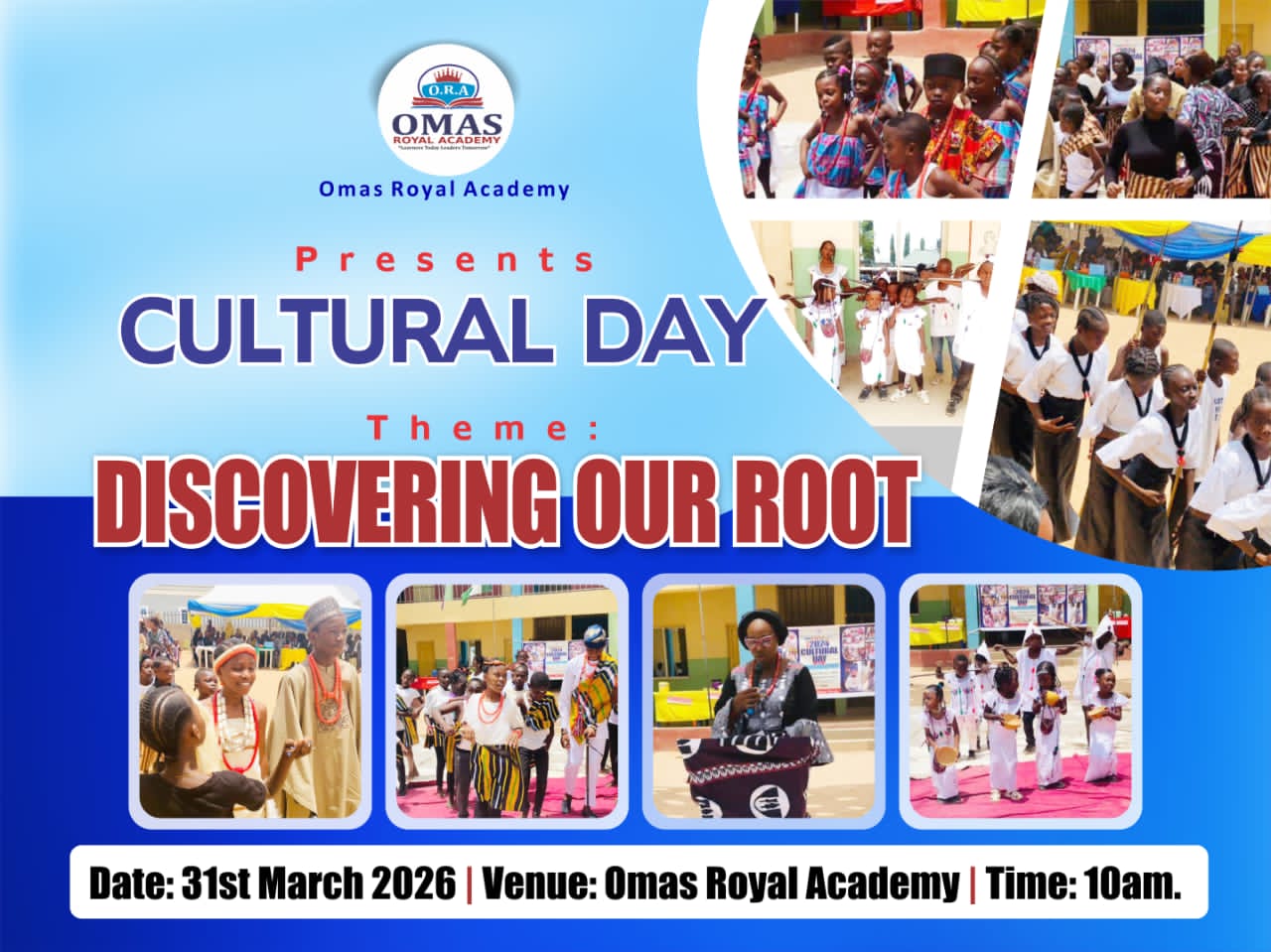Cultural Day ceremony, "theme: Discovering our roots"